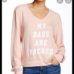 wild fox my bags are packed baggy beach jumper